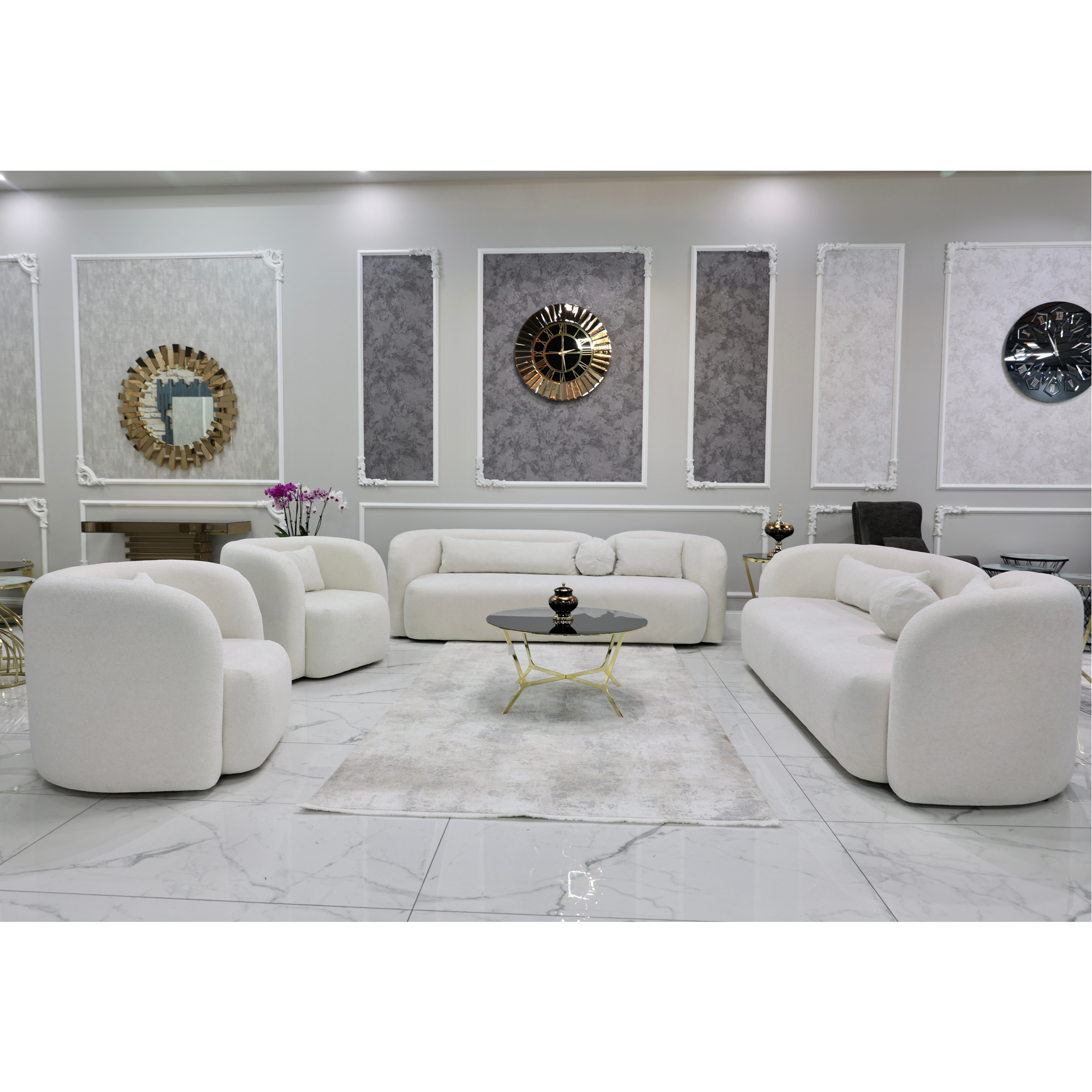 Modern ivory deals sofa